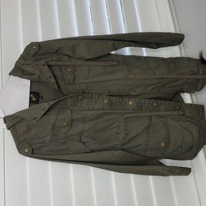 Utility jacket with drawstring and hood.  Size xs